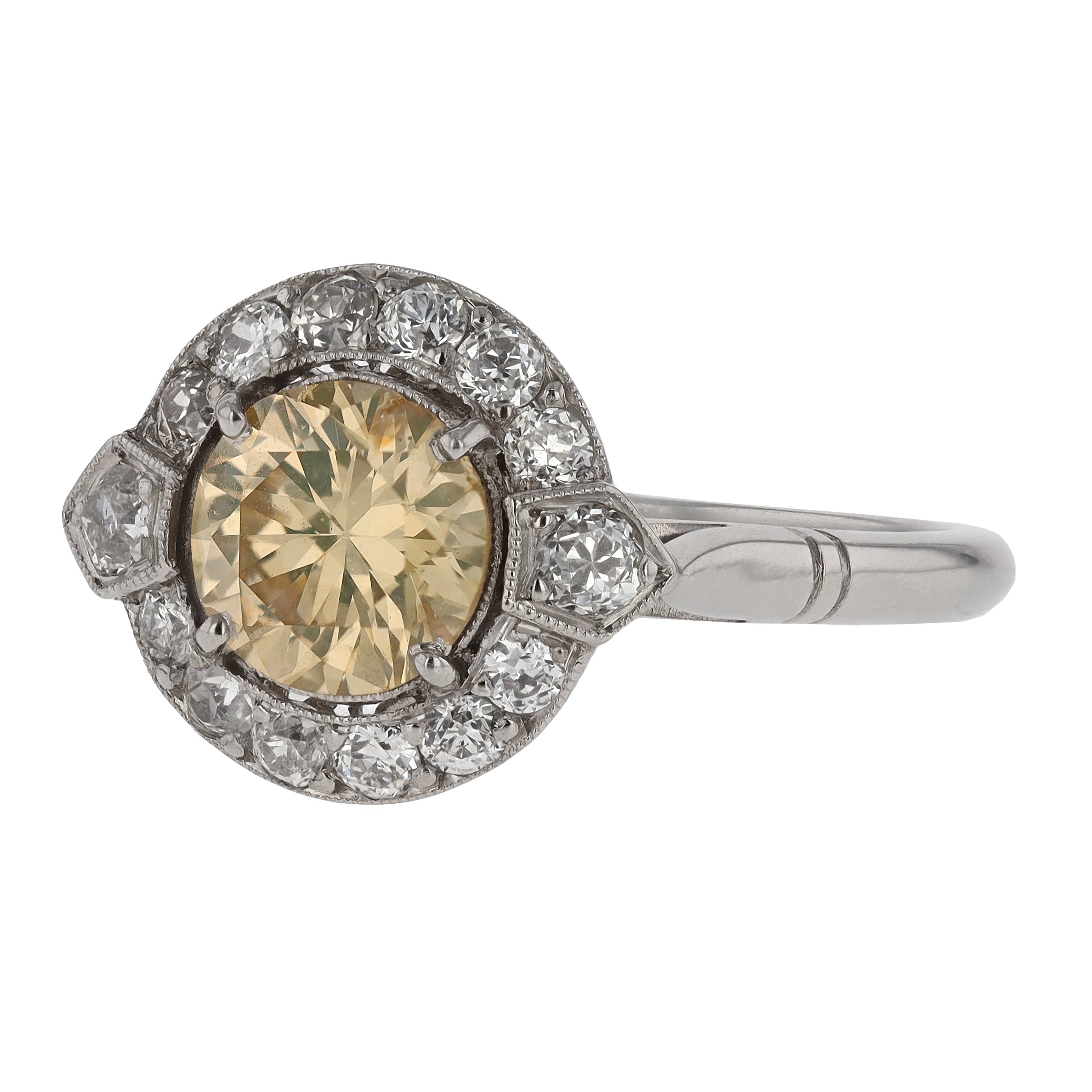 Art Deco Yellow Diamond