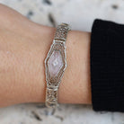 Art Deco Filigree and Diamond 14k White Gold Bracelet