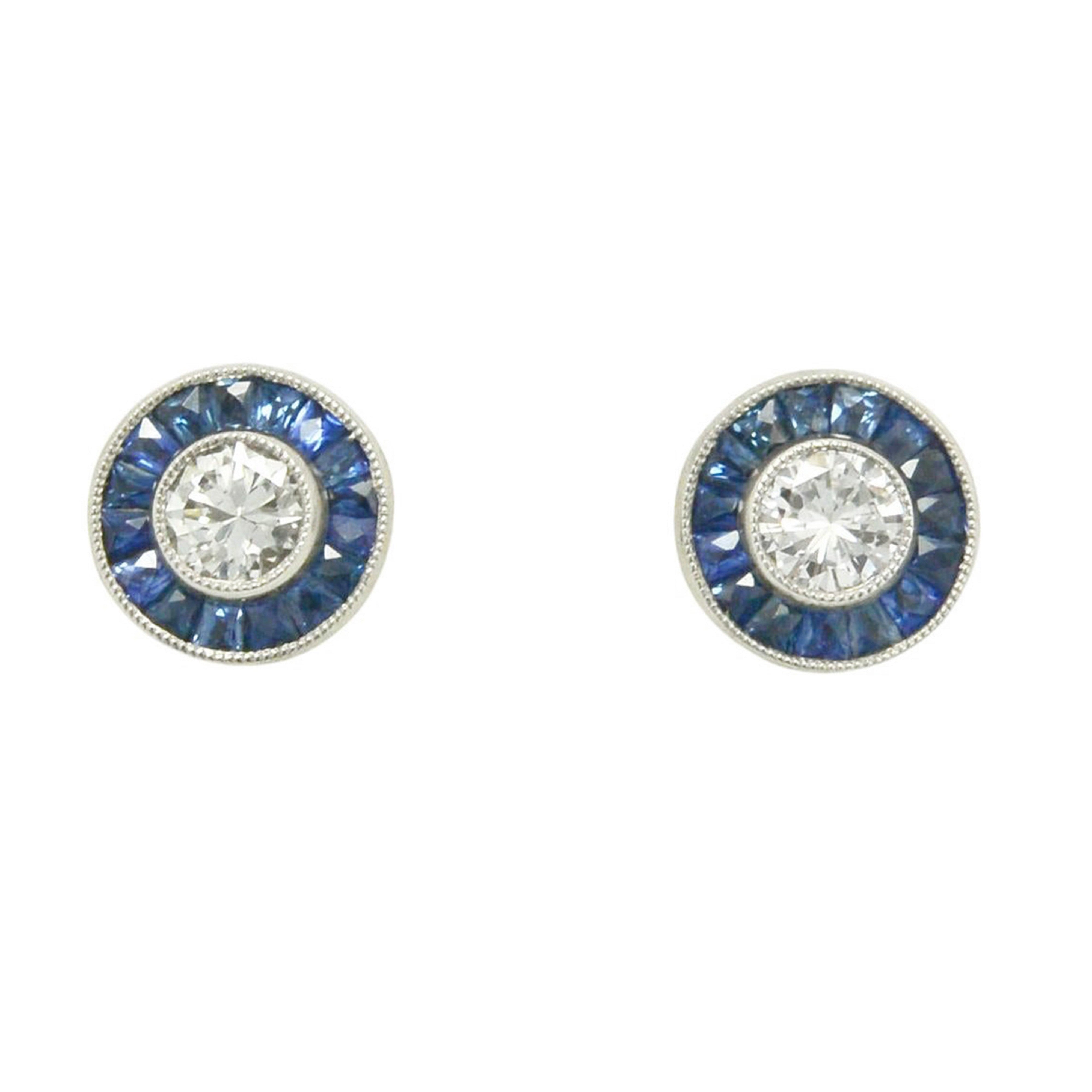 Sapphire Diamond Studs