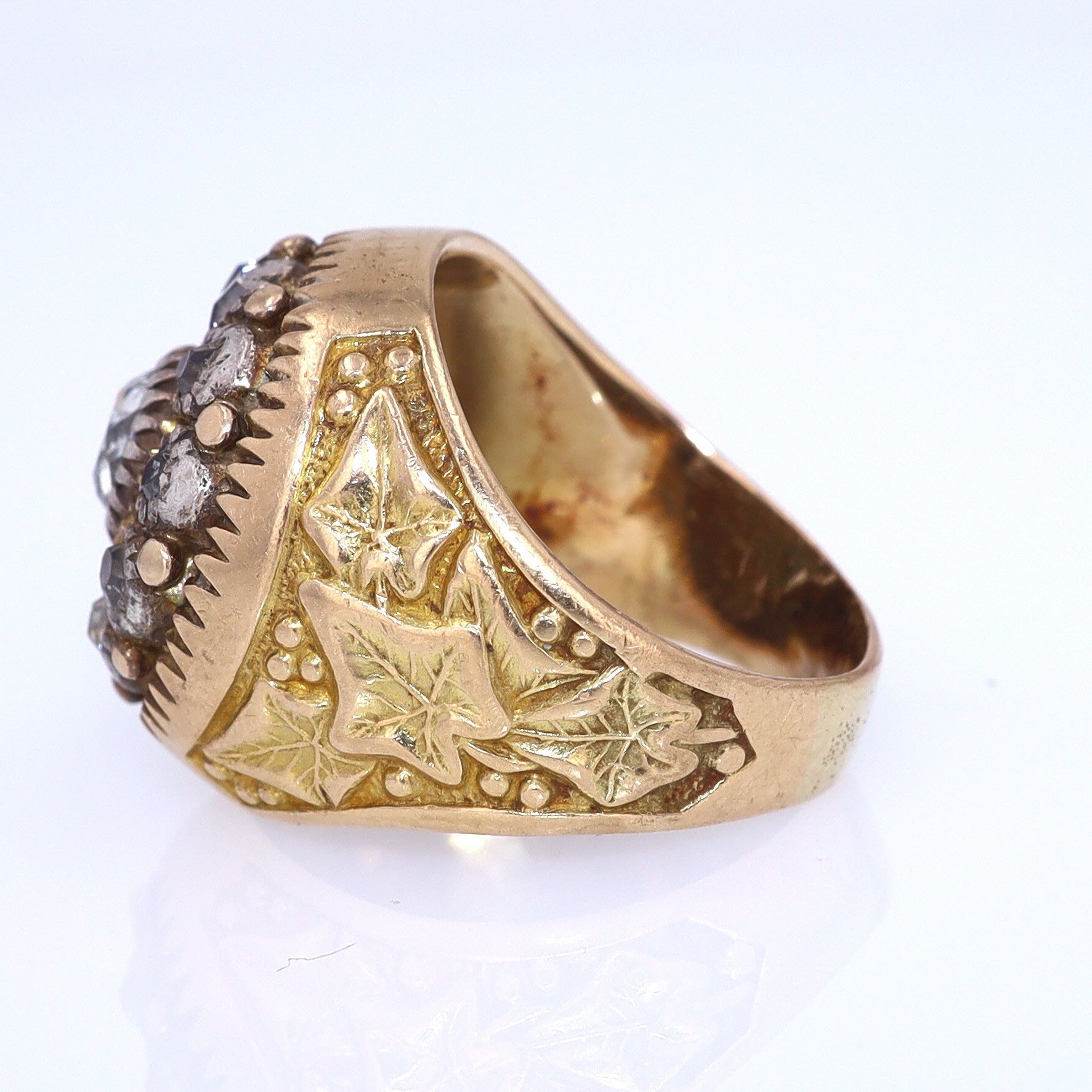 Art Nouveau Diamond Cluster Unisex Ring