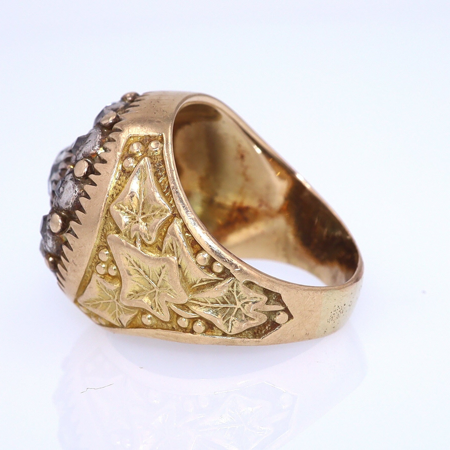 Art Nouveau Diamond Cluster Unisex Ring