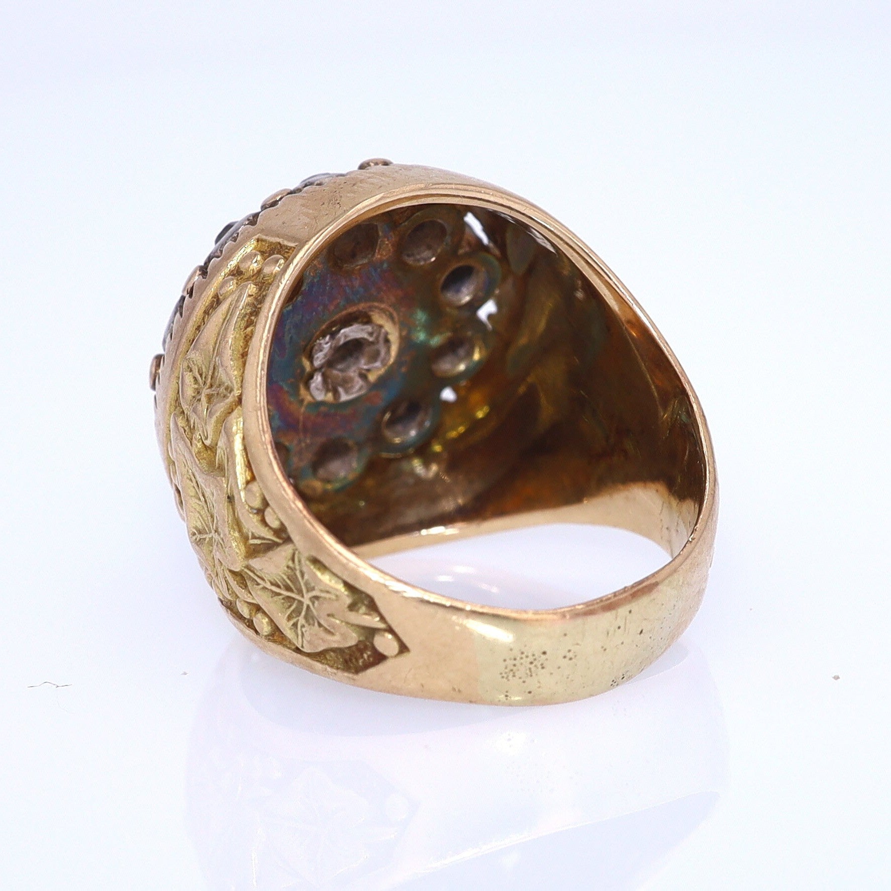 Art Nouveau Diamond Cluster Unisex Ring