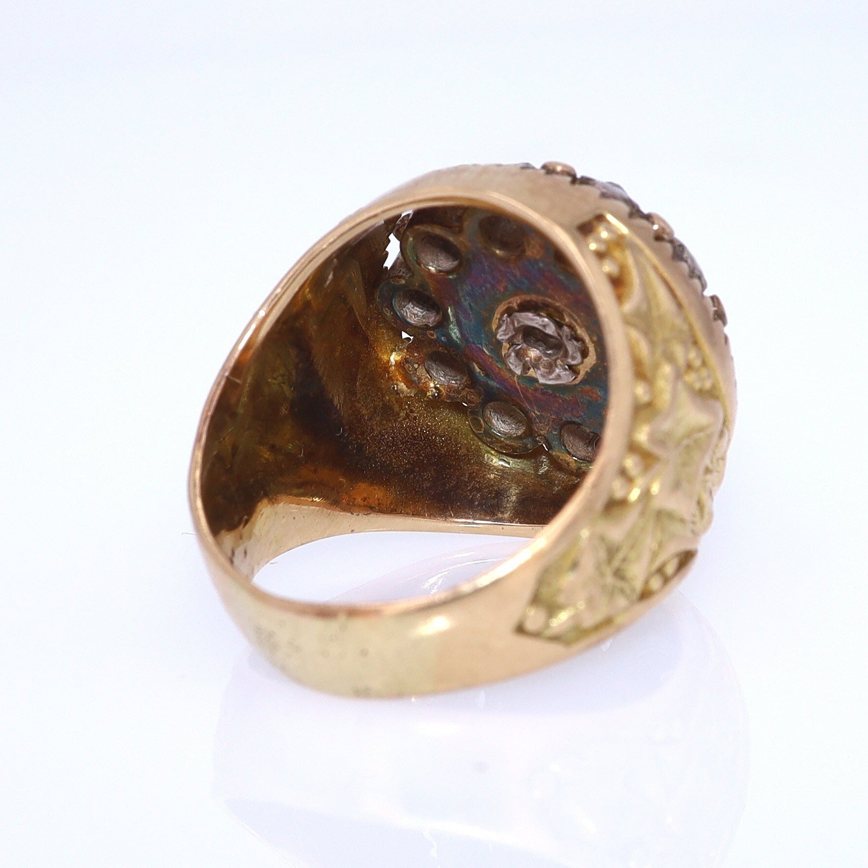 Art Nouveau Diamond Cluster Unisex Ring