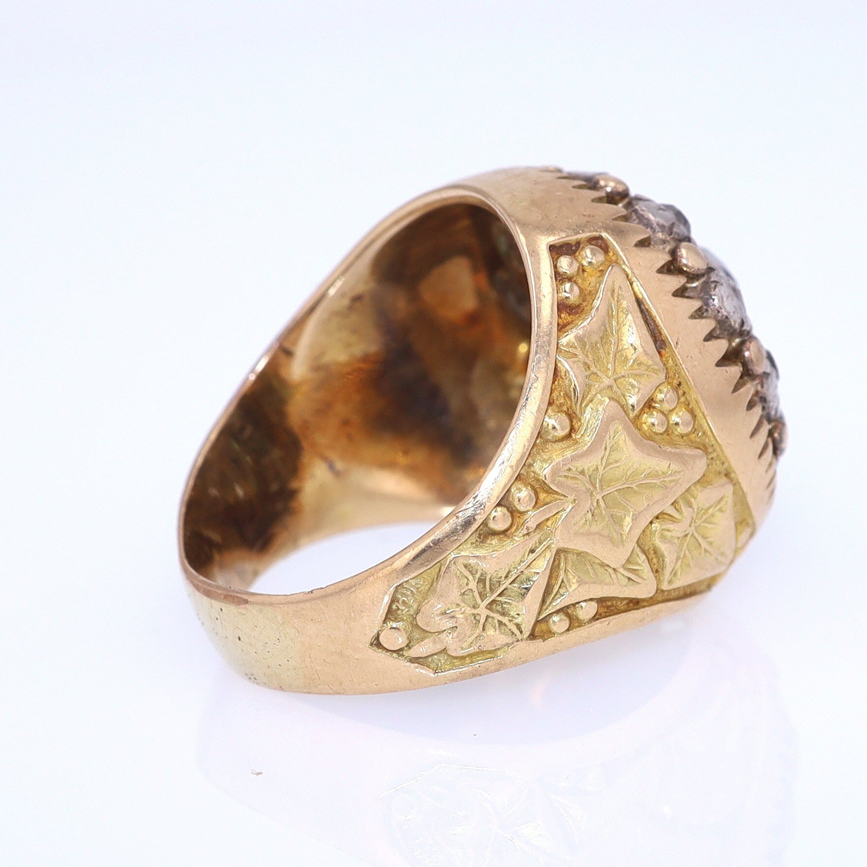 Art Nouveau Diamond Cluster Unisex Ring