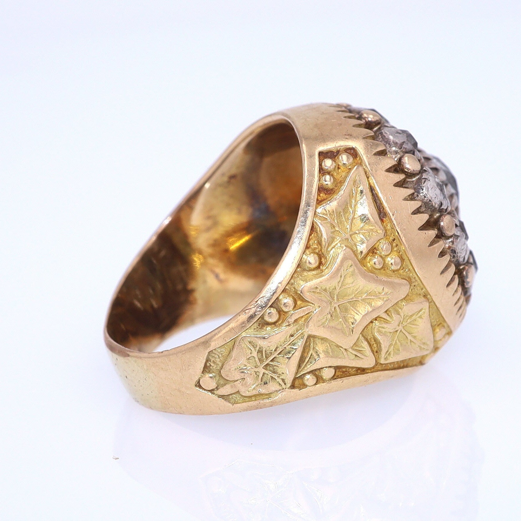 Art Nouveau Diamond Cluster Unisex Ring