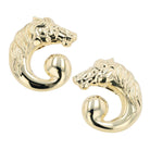 Designer Equestrian Horse Earrings  Italian 14 Karat Gold