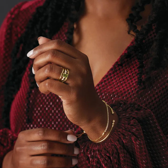 Diamond & 14k Rose Gold Adjustable Bolo Bracelet