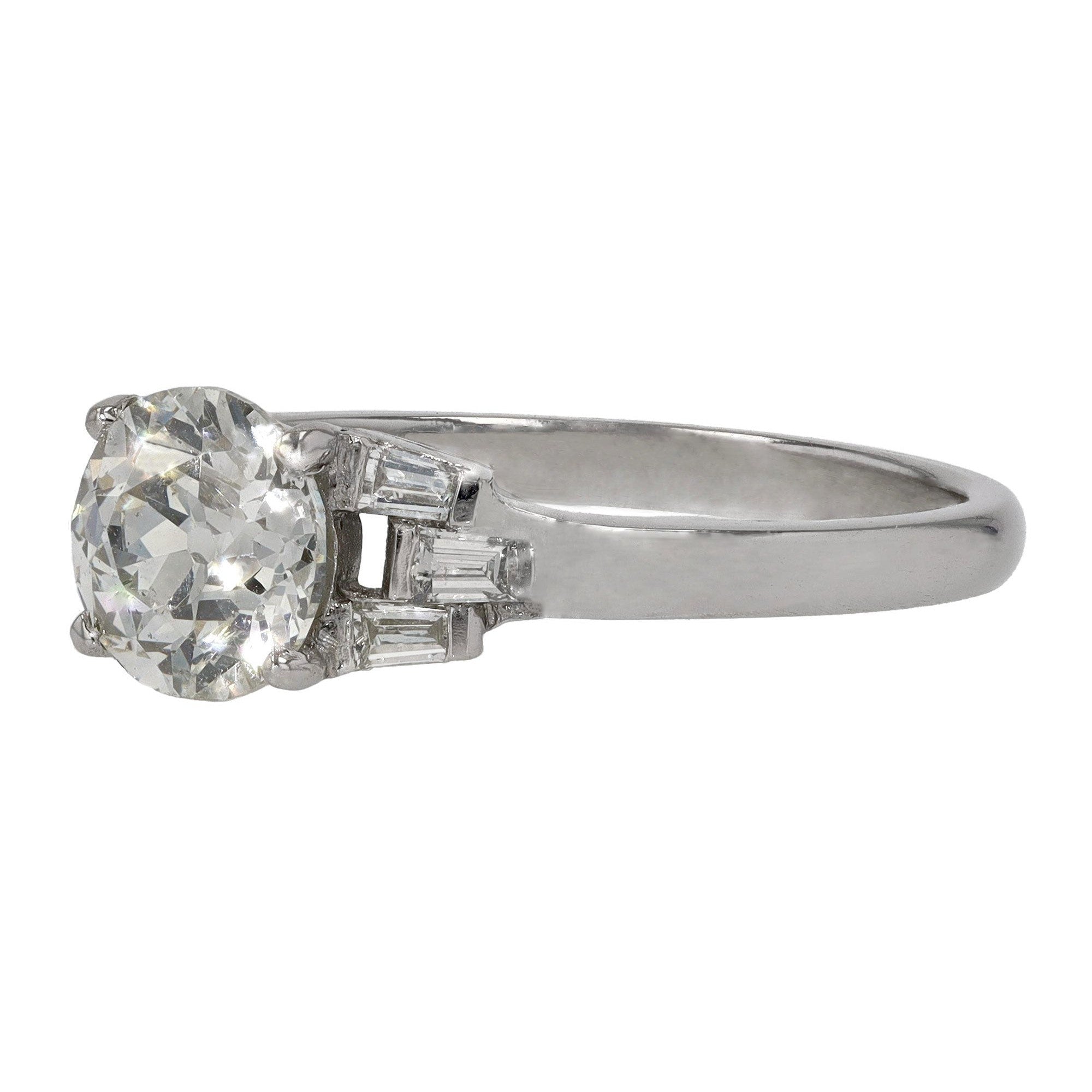 1 Carat Art Deco Engagement Ring 