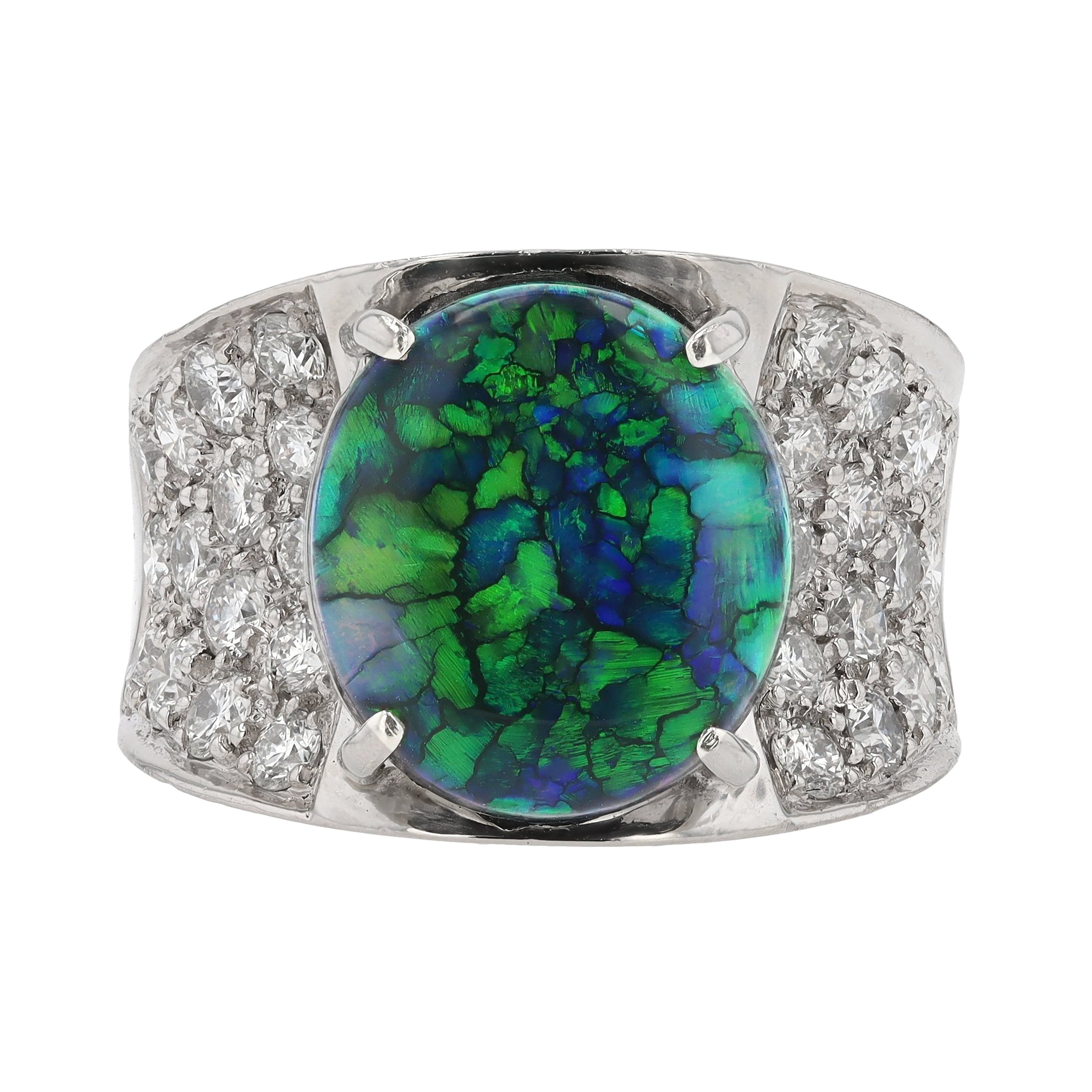 Black Opal Cocktail Ring