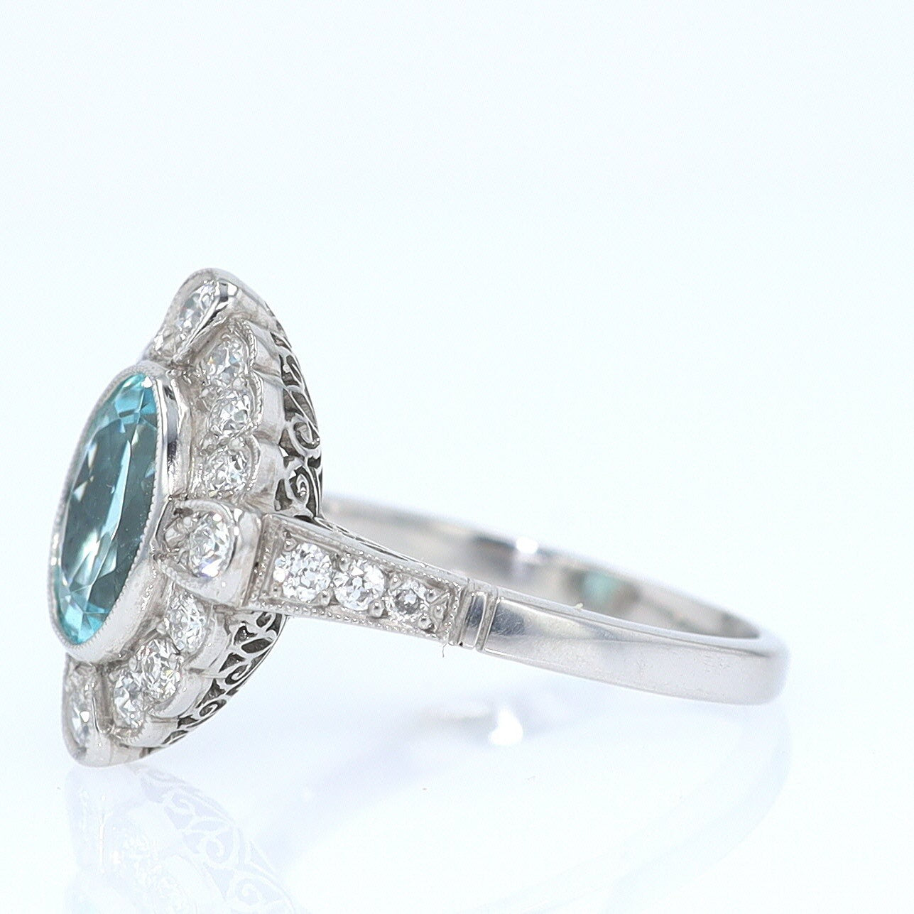 GIA Certified 2.76 Carat Paraiba Tourmaline Engagement Ring