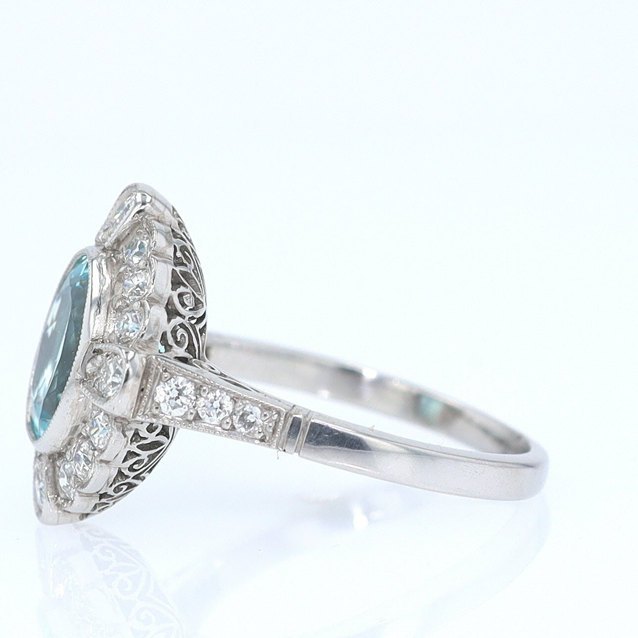 GIA Certified 2.76 Carat Paraiba Tourmaline Engagement Ring