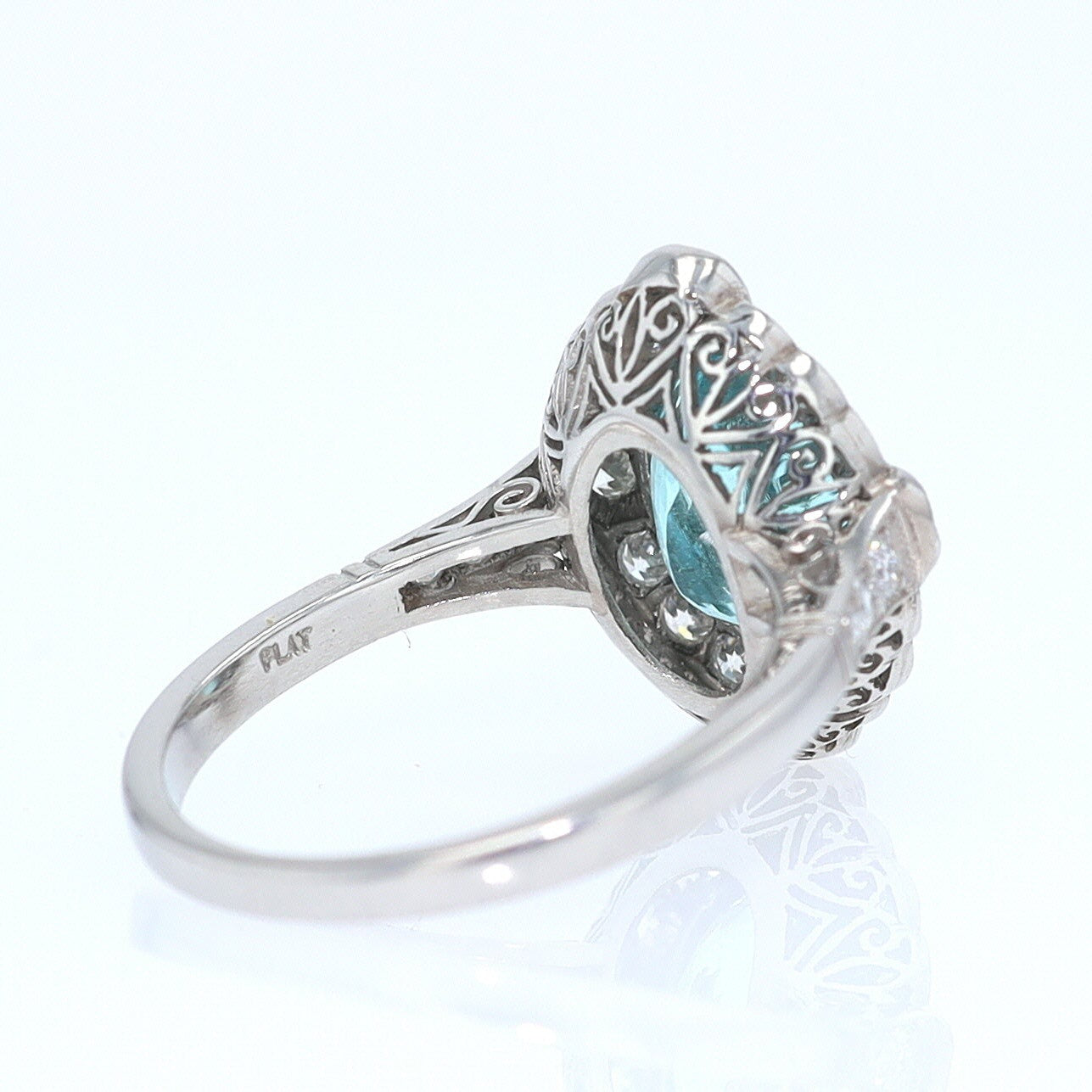 GIA Certified 2.76 Carat Paraiba Tourmaline Engagement Ring