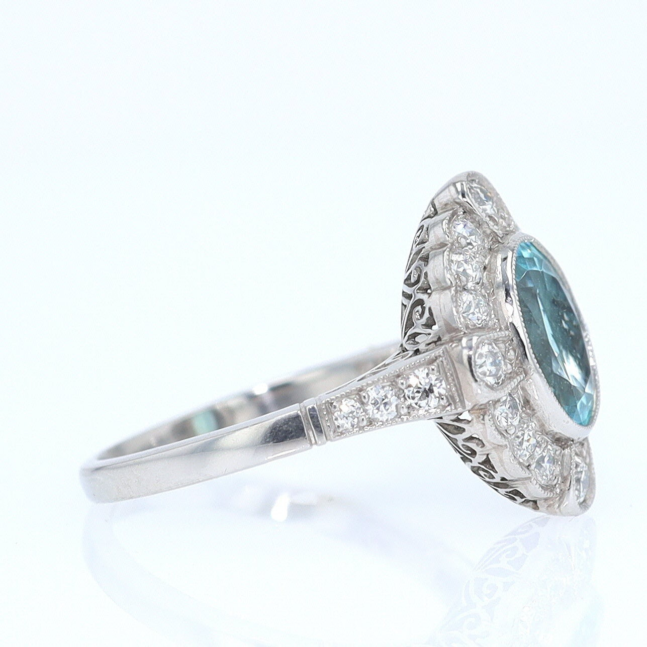 GIA Certified 2.76 Carat Paraiba Tourmaline Engagement Ring