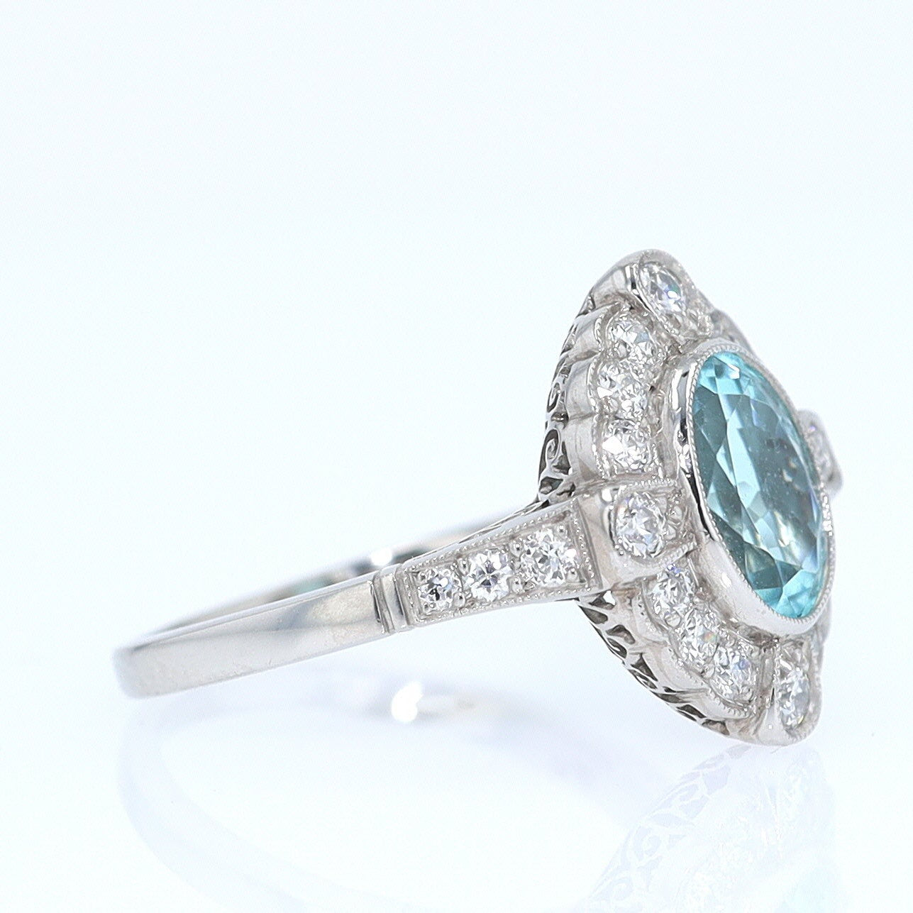 GIA Certified 2.76 Carat Paraiba Tourmaline Engagement Ring