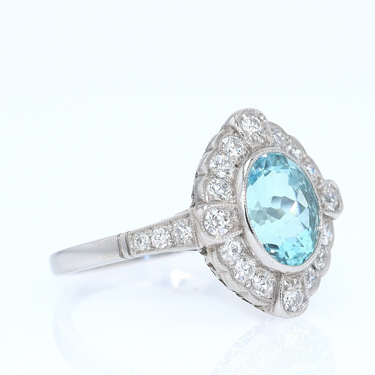 GIA Certified 2.76 Carat Paraiba Tourmaline Engagement Ring