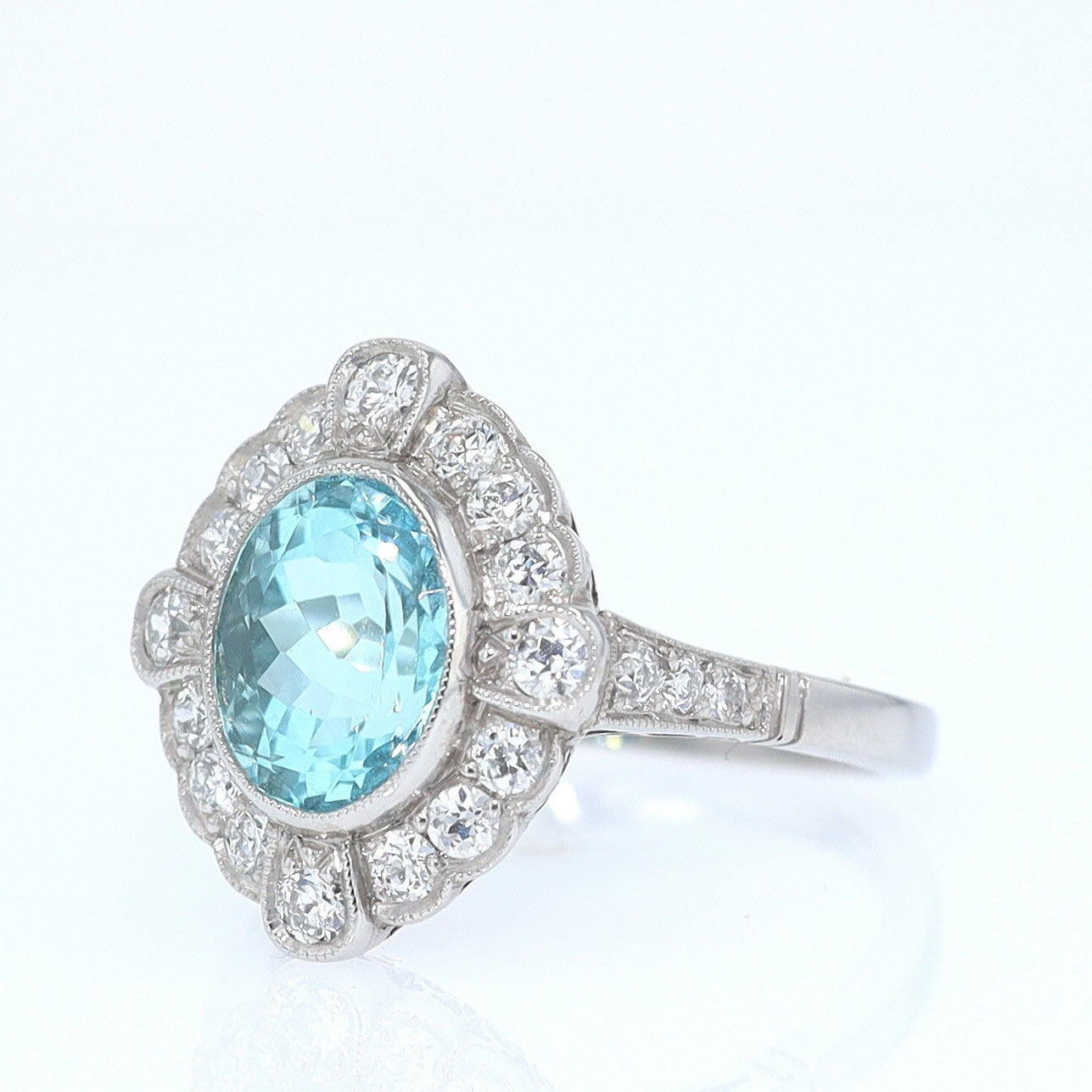 GIA Certified 2.76 Carat Paraiba Tourmaline Engagement Ring