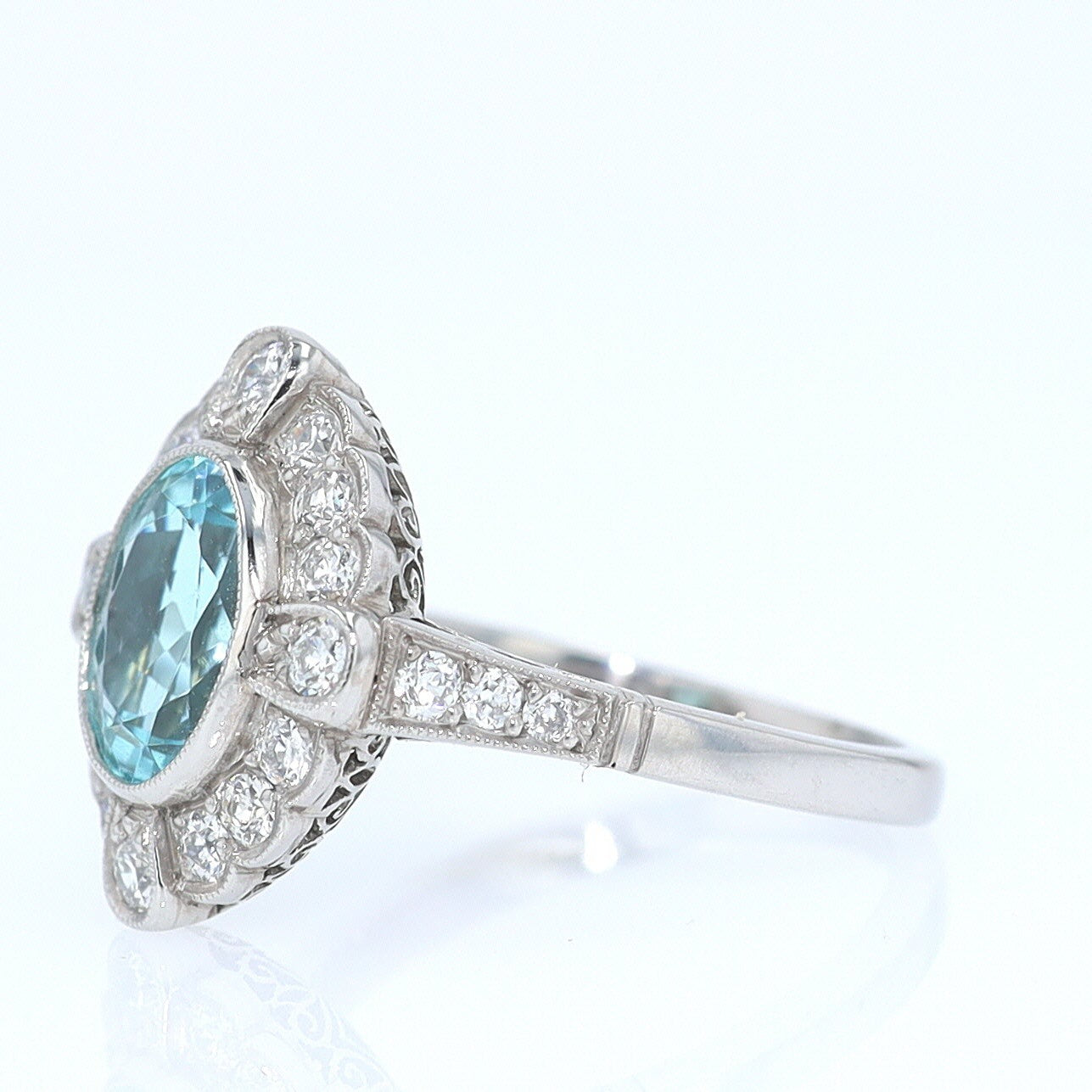 GIA Certified 2.76 Carat Paraiba Tourmaline Engagement Ring