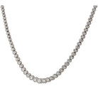 Platinum 14.58 Carat Diamond Riviera Necklace