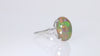 Signed Art Deco High Domed 5 Carat Opal And Diamond Ring