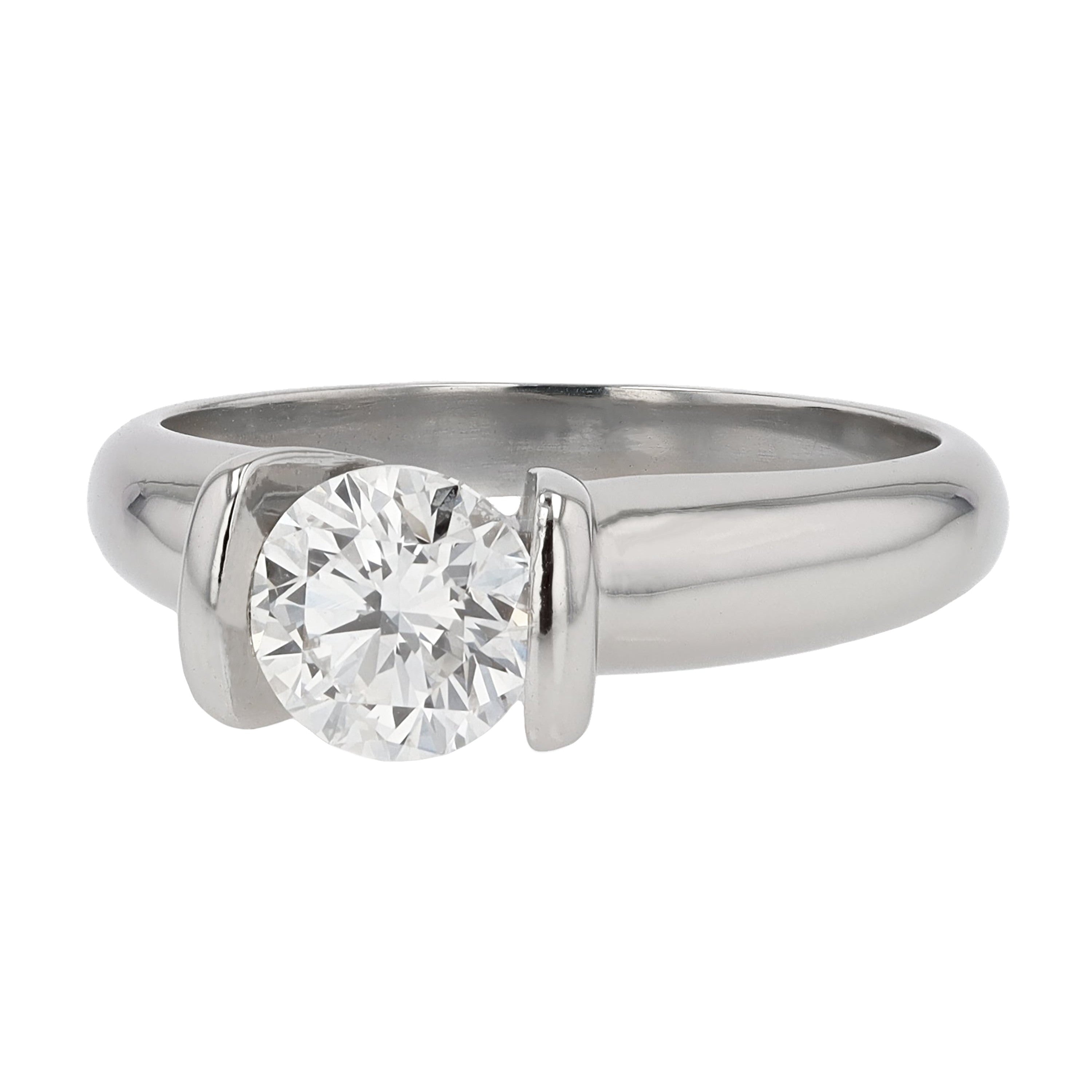 Scott Kay IGI Certified 1 Carat Diamond Solitaire Tension Set Ring