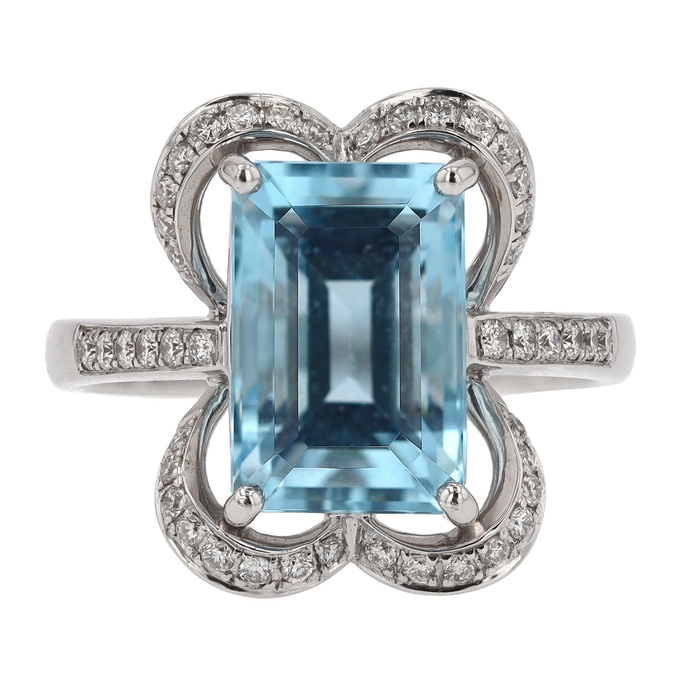 Vintage Aquamarine Cocktail Ring