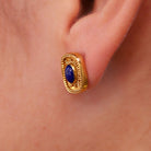 Lapis Lazuli and 22k Gold Stud Earrings