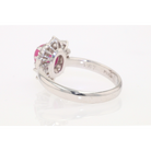 Vintage Mid Century Platinum Star Ruby Engagement Ring