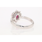 Vintage Mid Century Platinum Star Ruby Engagement Ring