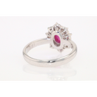 Vintage Mid Century Platinum Star Ruby Engagement Ring