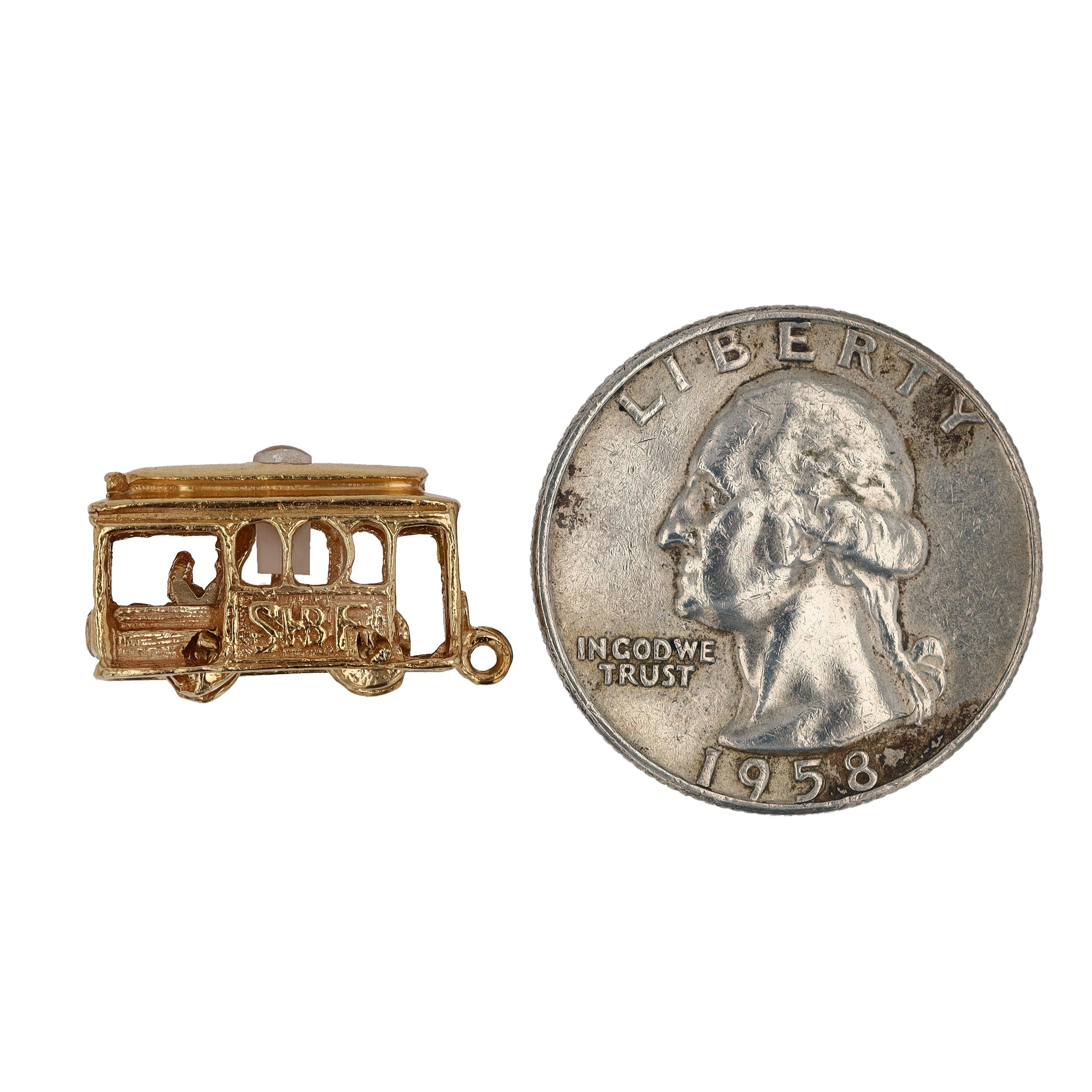 Vintage San Fransisco Cable Car Charm Pendant