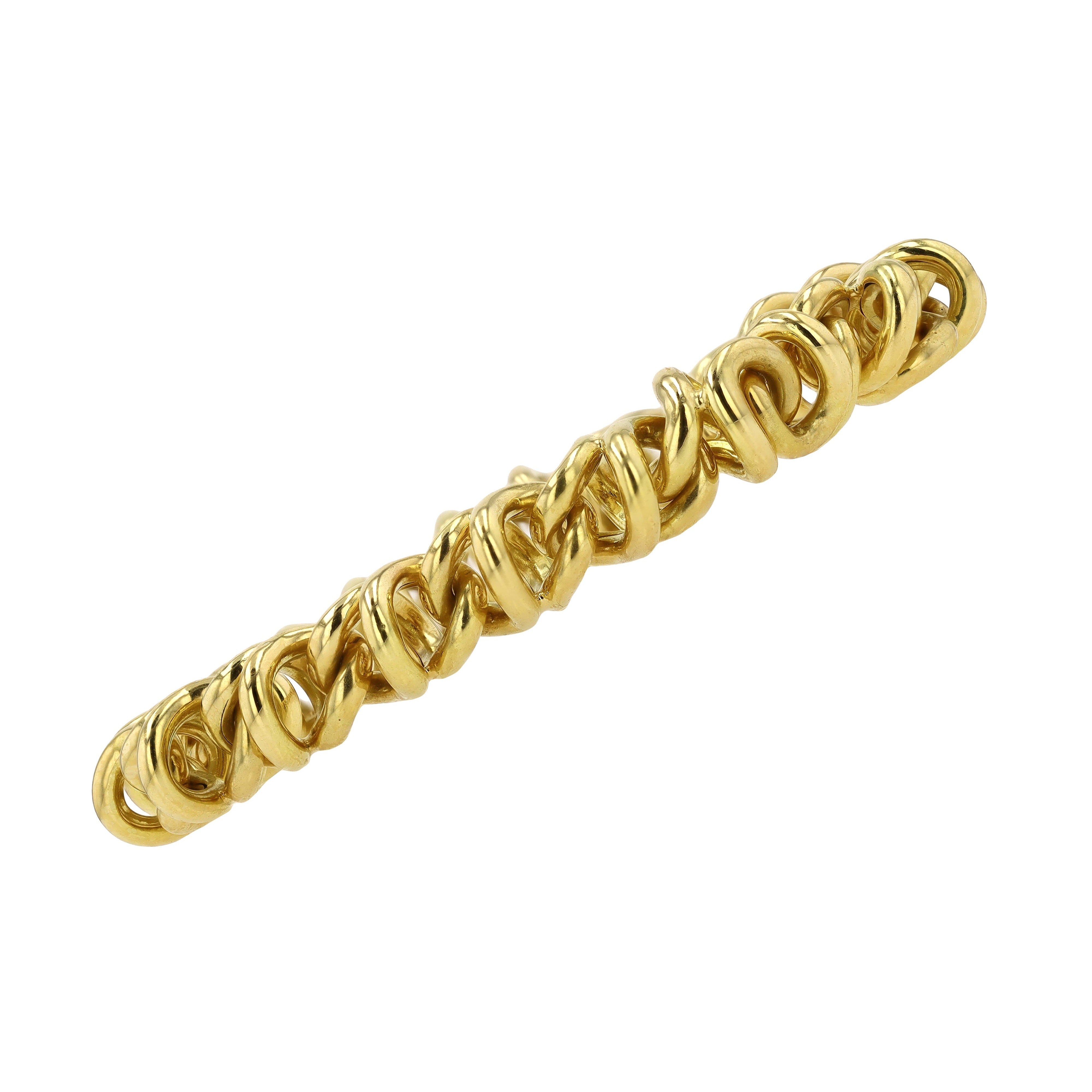 Vintage Tiffany & Co 18K Yellow Gold Woven Link Bracelet