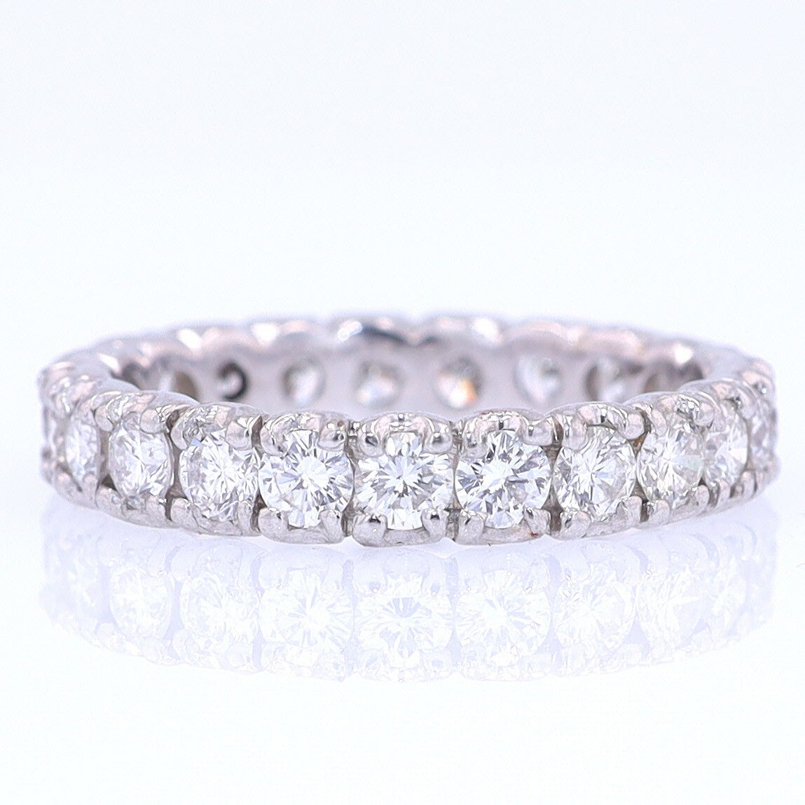 Vintage Unisex Platinum Diamond Eternity Wedding Band