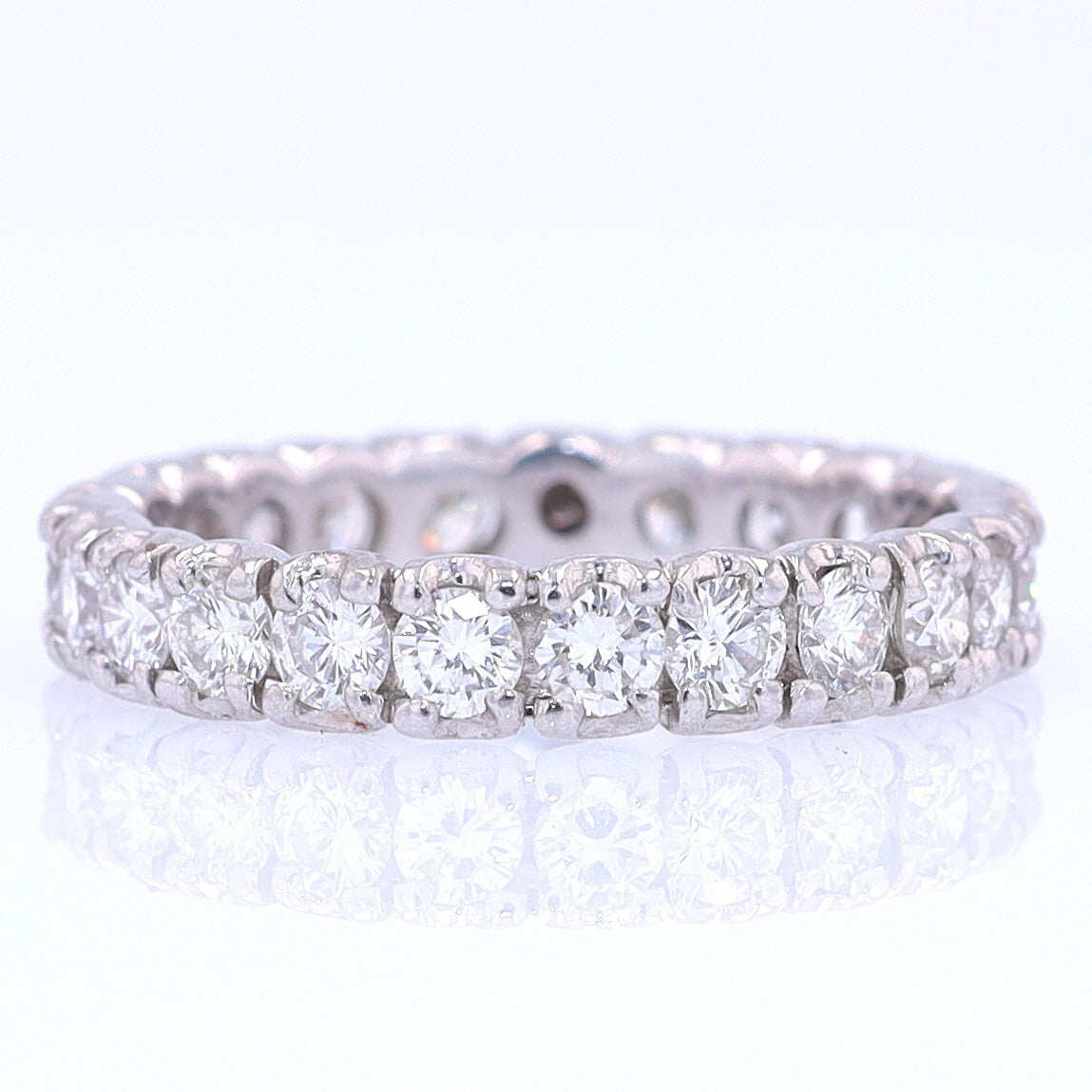 Vintage Unisex Platinum Diamond Eternity Wedding Band