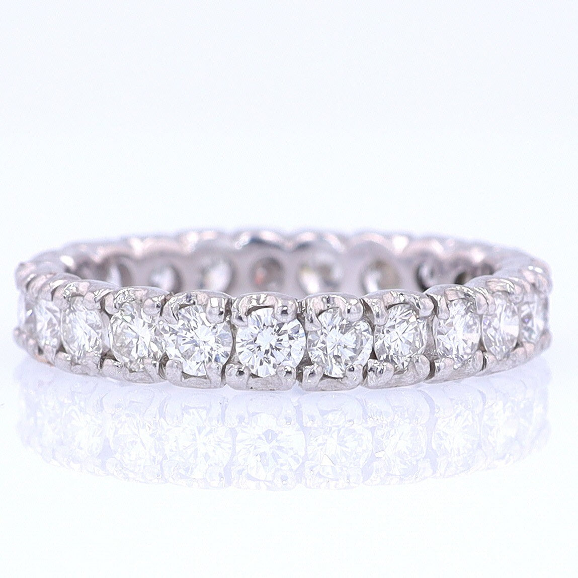 Vintage Unisex Platinum Diamond Eternity Wedding Band