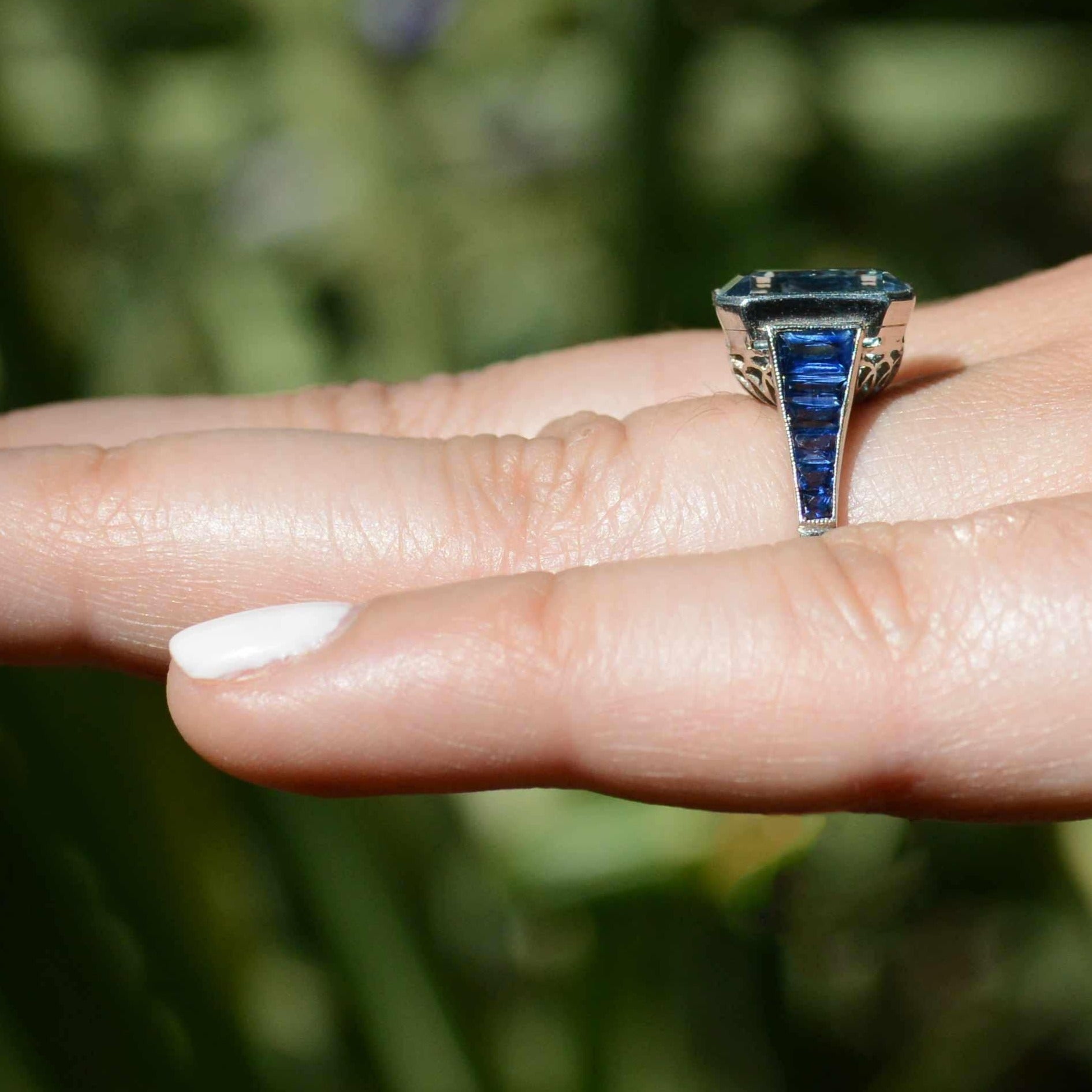 Aquamarine Engagement Ring