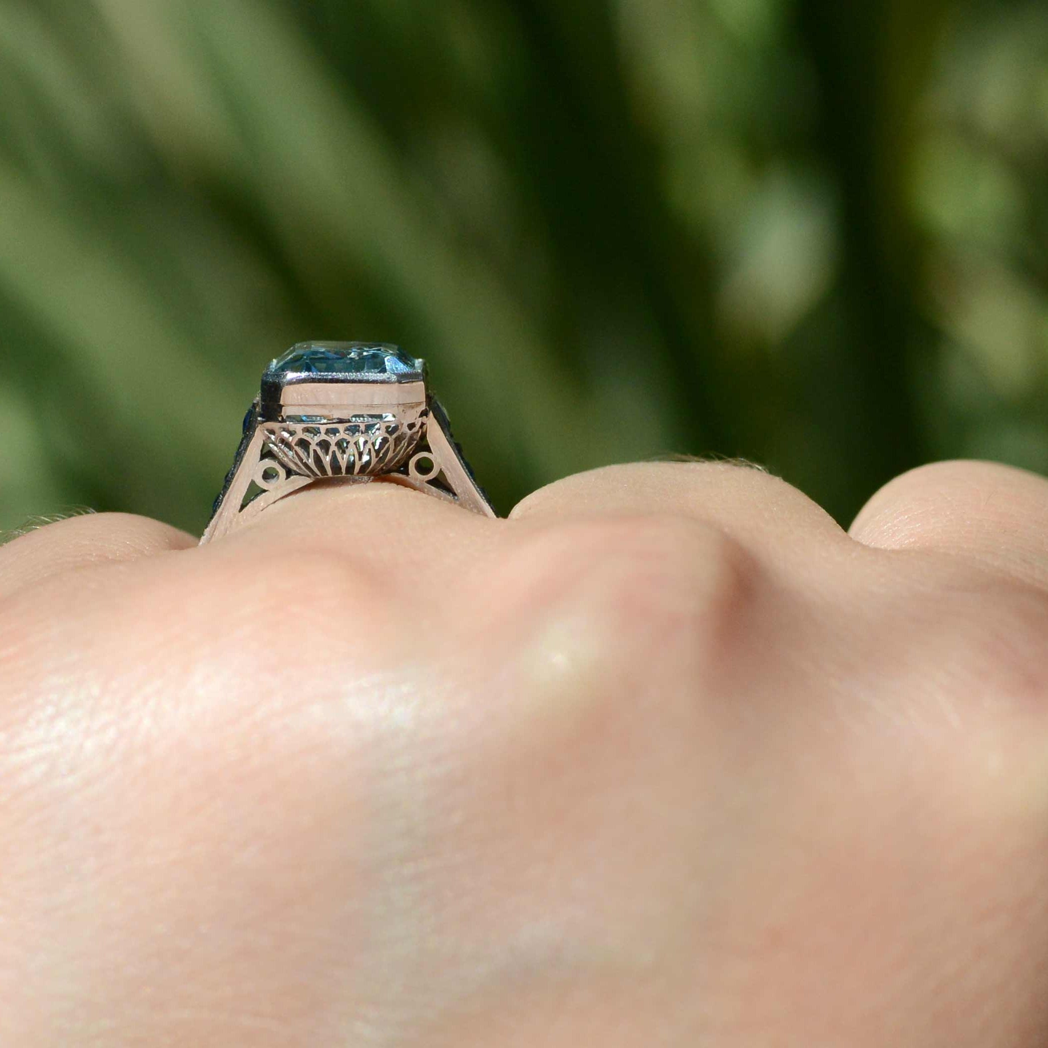 Aquamarine Engagement Ring