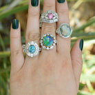 Large gem cocktail rings available from our vintage and antique estate jewelry shop.